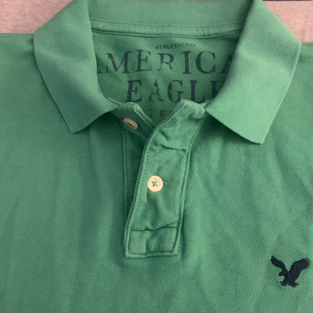 🦅AMERICAN EAGLE🦅 SS All Cotton 2 Button Polo - Picture 7 of 7